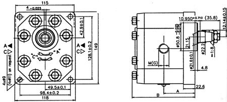 Hammaspyöräpumput, tuotto 20 - 60 l/min.