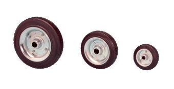 Kumipyörä puristetulla teräskeskiöllä 45, Alk.