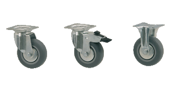 Kumipyörä Polypropyleenikeskiöllä NP67, Alk.