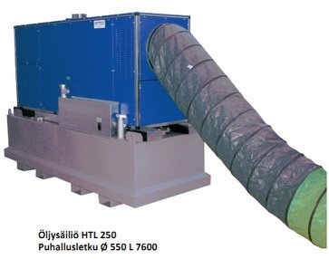 Siirrettävä, öljykäyttöinen lämpökeskus öljysäiliöllä HEATMOBIL