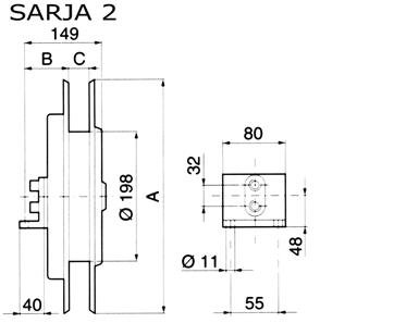 Letkukelat hydrauliikalle sarja 2, Alk.