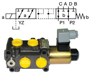 Sähköinen 6-tieventtiili, Alk.