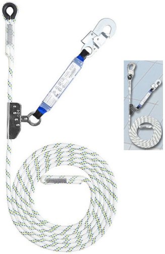 Turvaköysi nykäyksenvaimentimella 15m/12mm