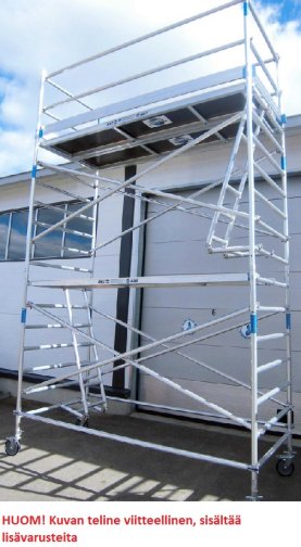 Alumiininen rakennusteline, leveä 1,35m/2,2m