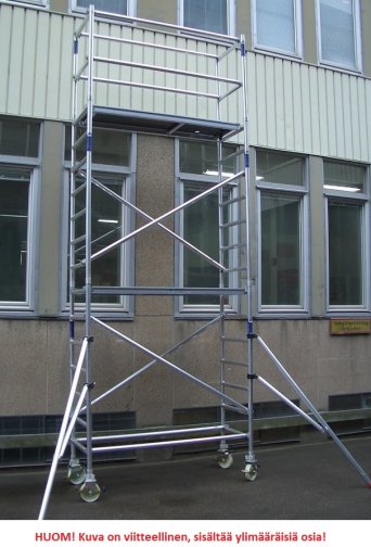 Alumiininen rakennusteline, kapea 0,75m/2,2m